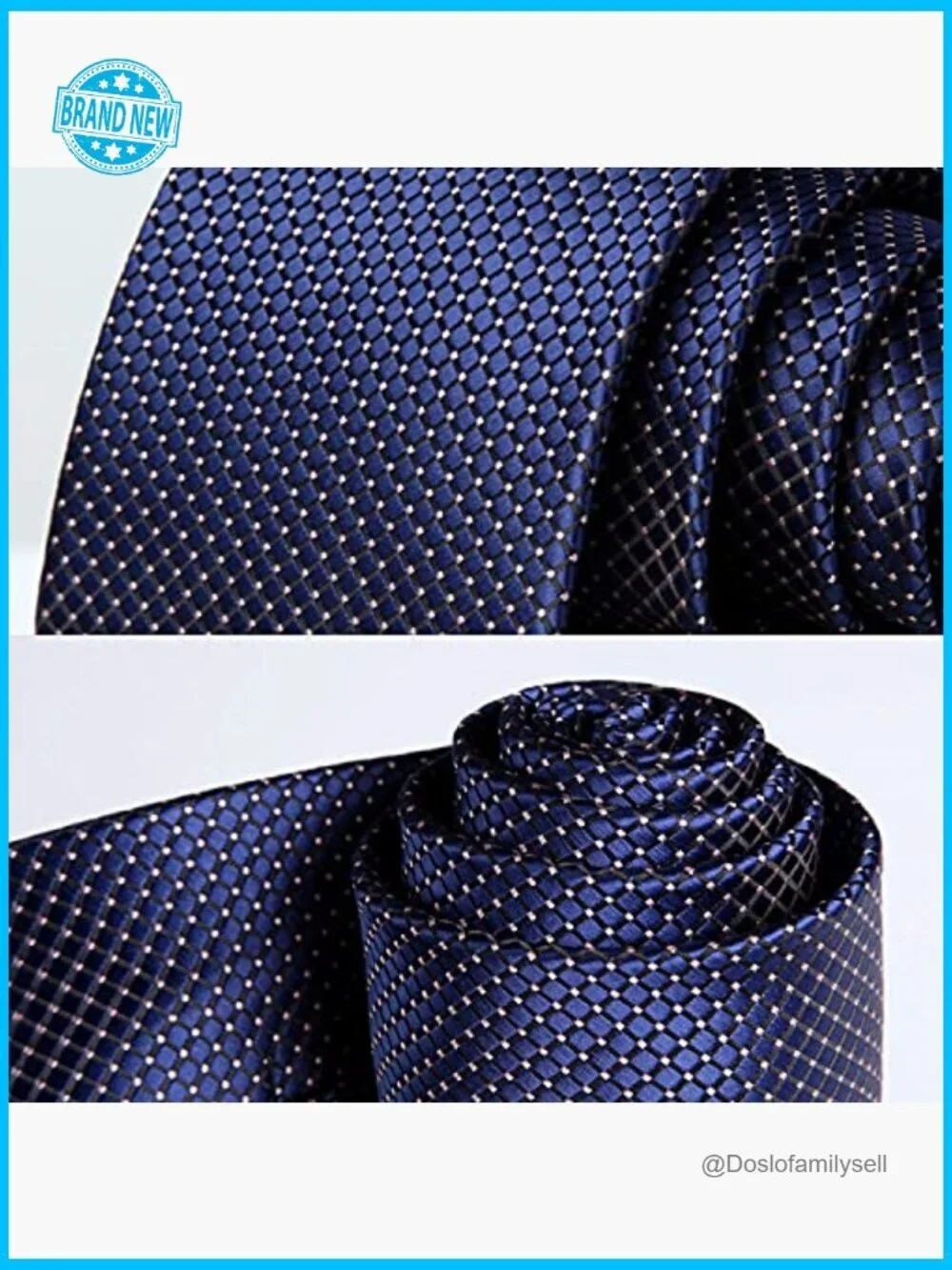 Silk Extra Long Tie Pocket Square Set Classic Plaid Checkered Formal Business
